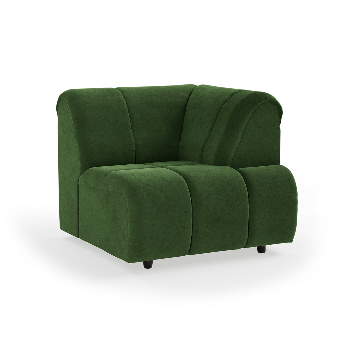 HKliving modulare Couch WAVE royal velvet green