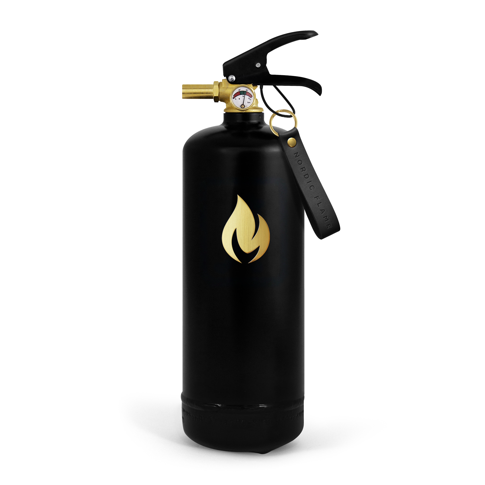Nordic Flame Feuerlöscher GOLD EDITION schwarz gold 2kg