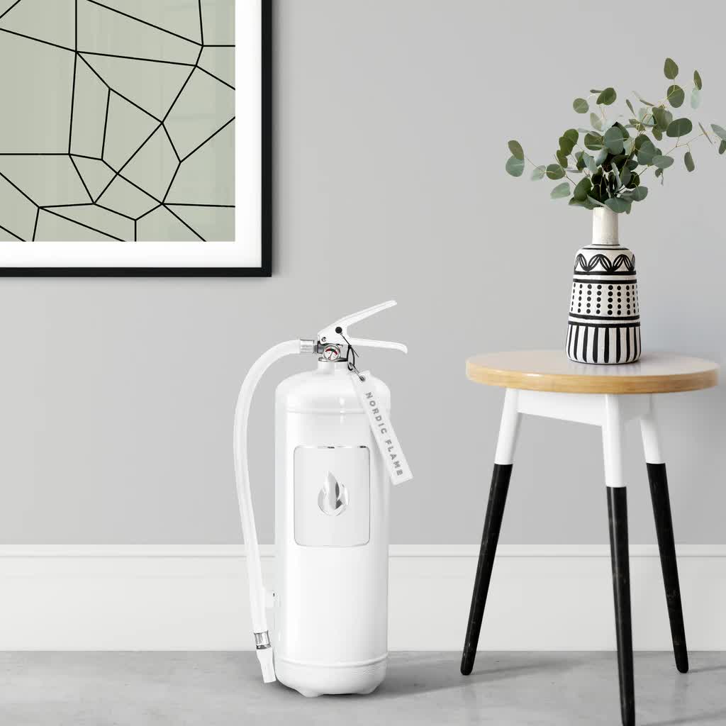 Nordic Flame Feuerlöscher CLASSIC SERIE weiß 6kg