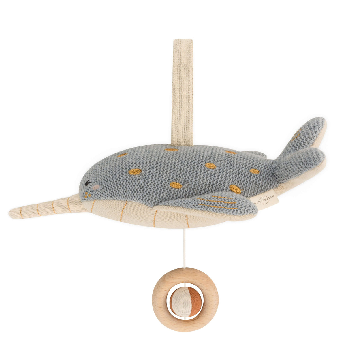 Baby Bello Spieluhr NELLY THE NARWHAL hellblau