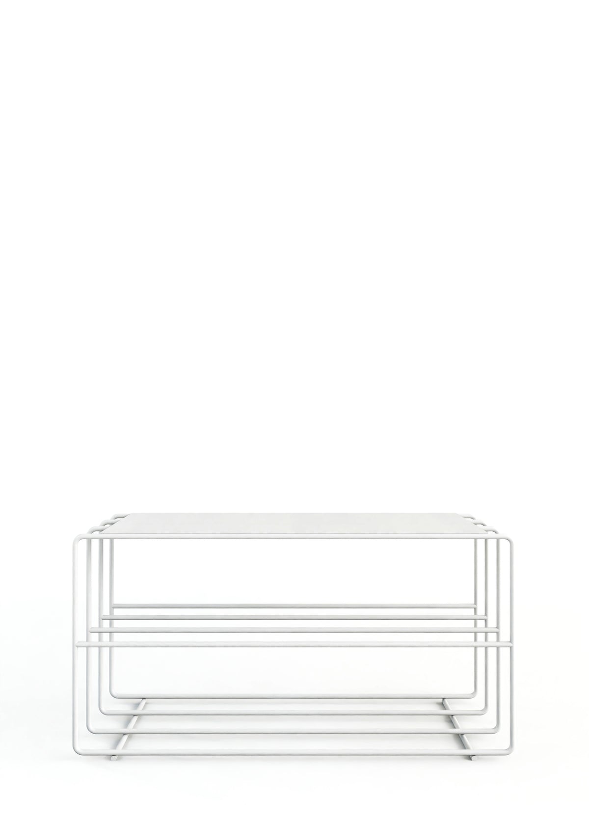 Metallbude Schuhregal NEVA - Weiß | 41x30x80cm