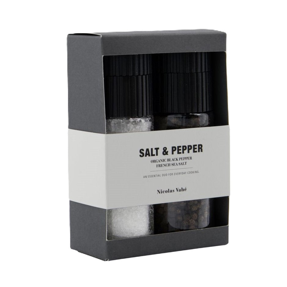 Nicolas Vahé Geschenkbox SALT & ORGANIC PEPPER Gewürze 2er Set 60g 120g