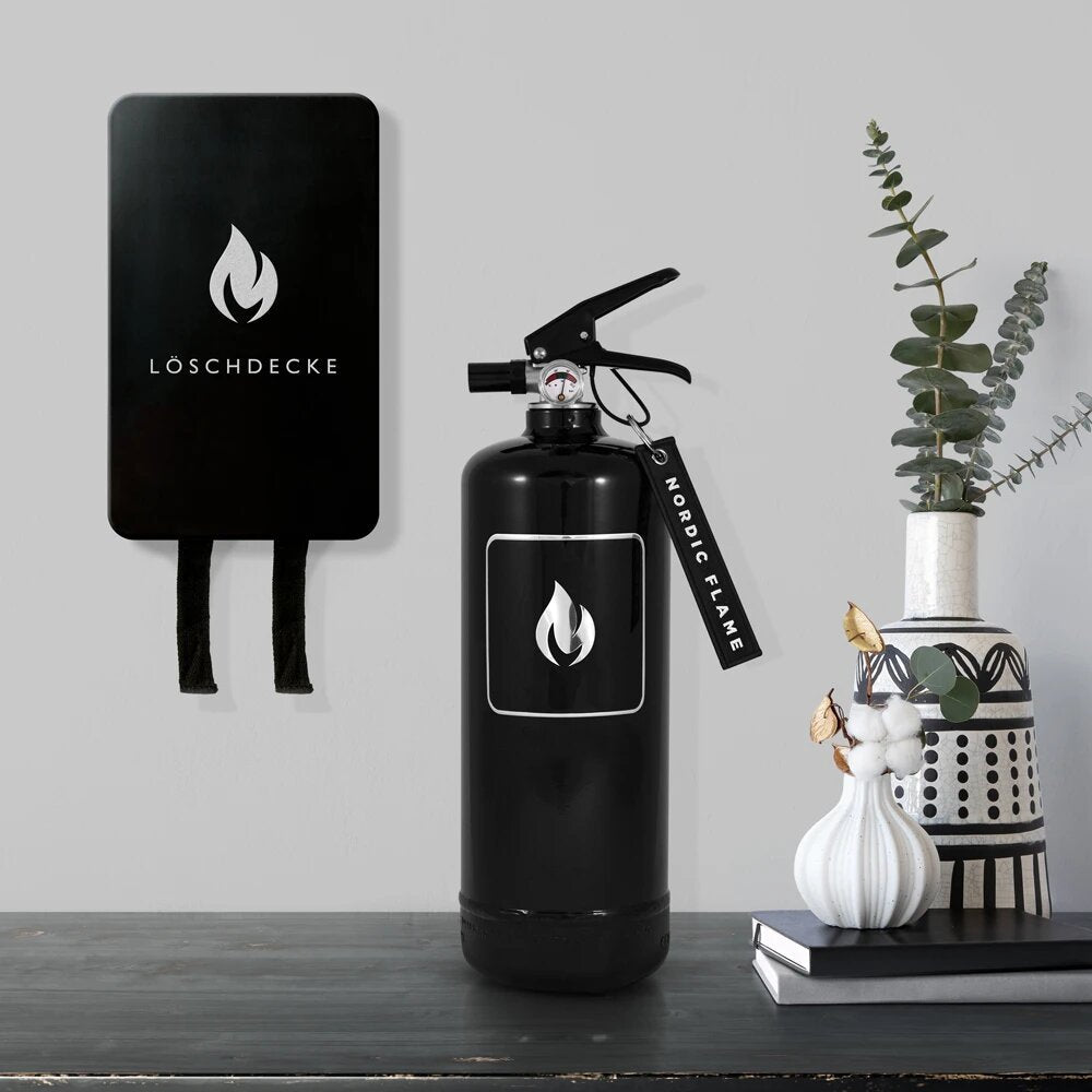 Nordic Flame Feuerlöscher CLASSIC SERIE schwarz 2kg - Sir Henrys