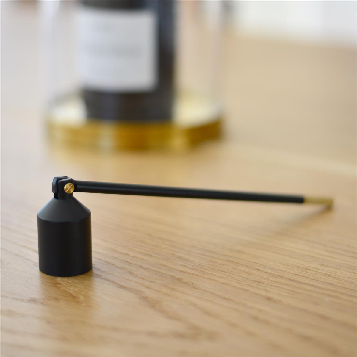 Nordic Flame Kerzenlöscher BLACK schwarz gold 20cm - Sir Henrys