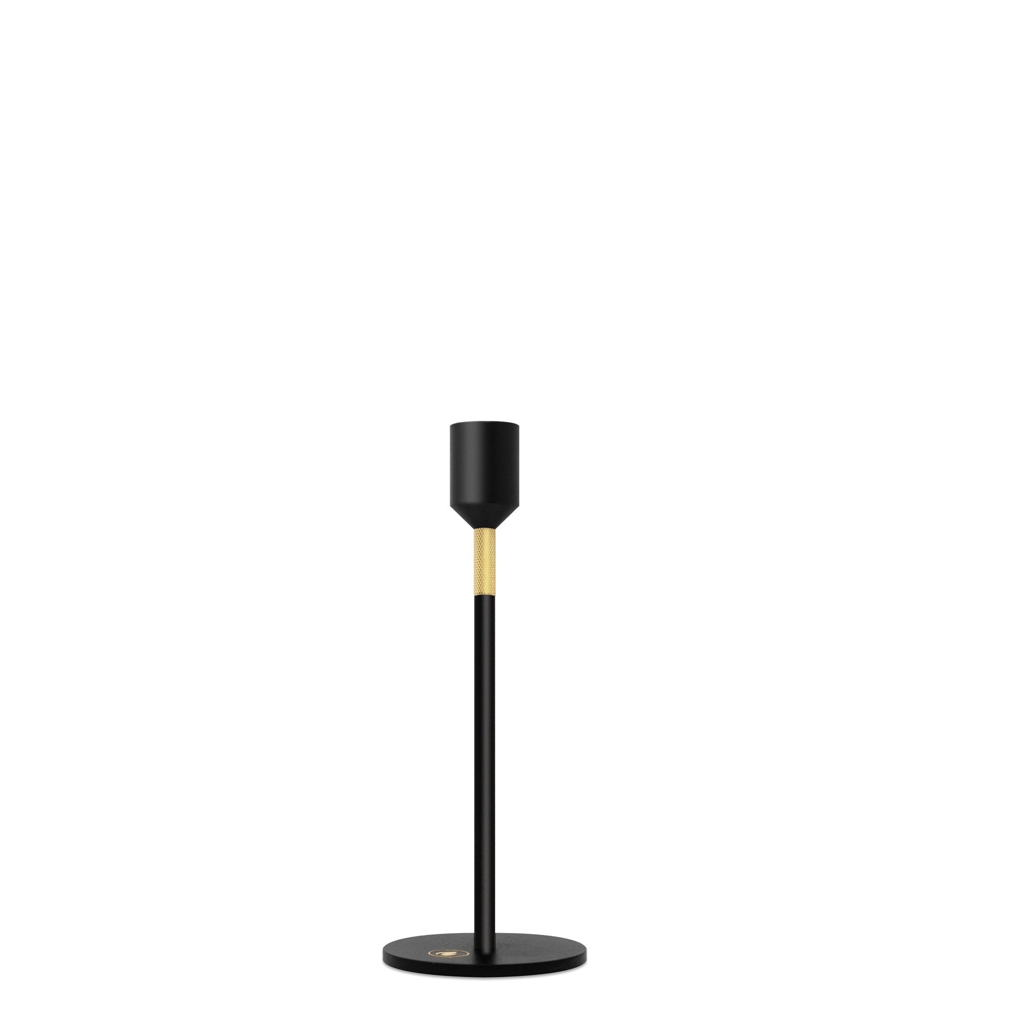 Nordic Flame Kerzenständer BLACK schwarz gold 19cm - Sir Henrys