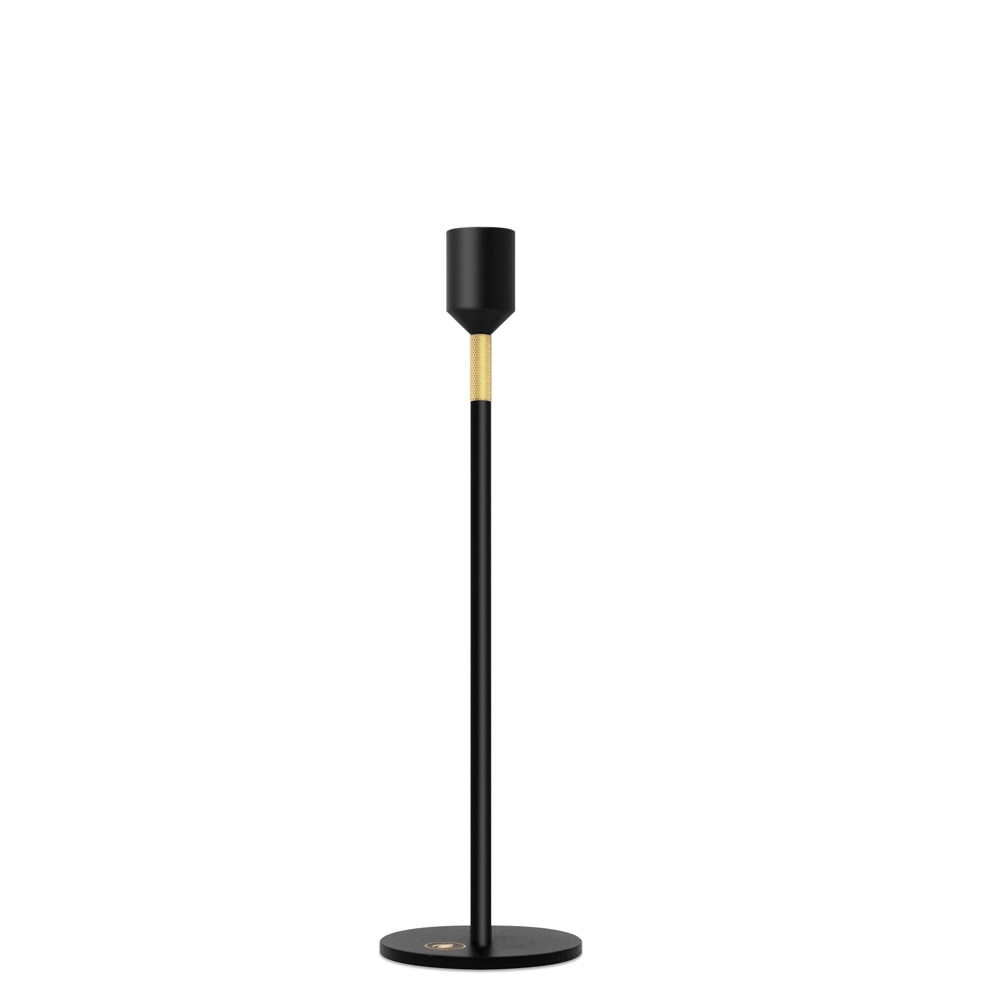 Nordic Flame Kerzenständer BLACK schwarz gold 27cm - Sir Henrys