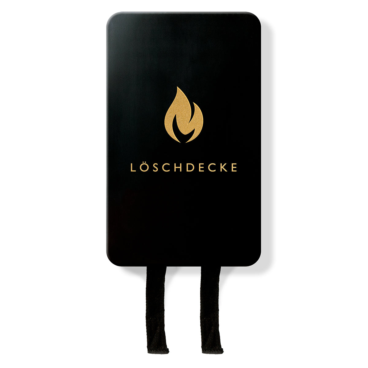 Nordic Flame Löschdecke schwarz gold | 120x120cm