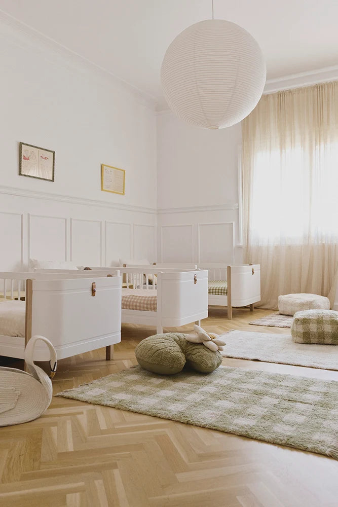 Lorena Canals Waschbarer Teppich Vichy Matcha | 180x150cm