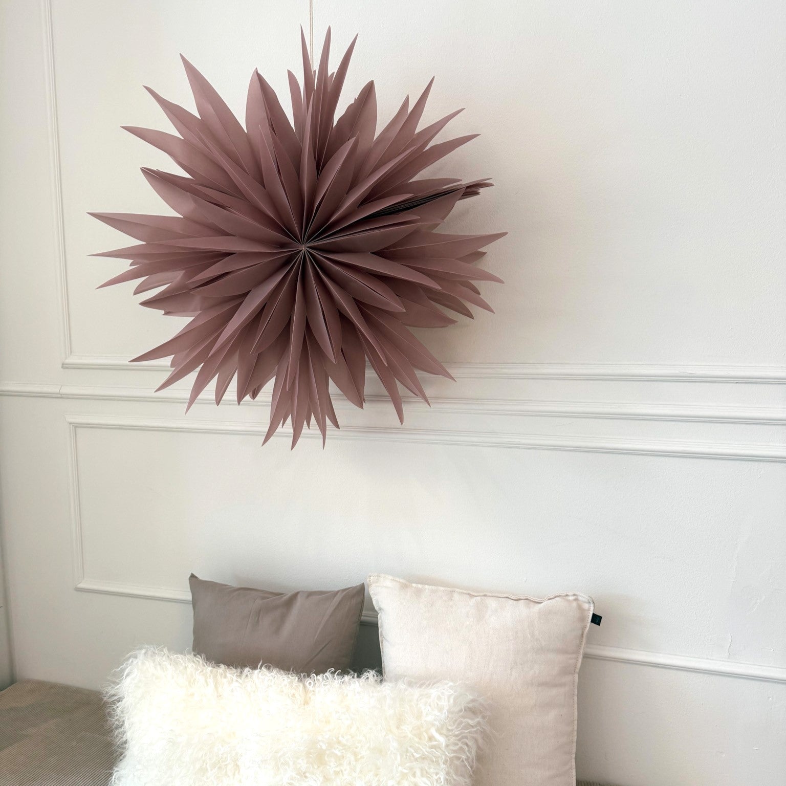 Only Natural Papierstern ROSE M dusty pink | 60cm - Sir Henrys