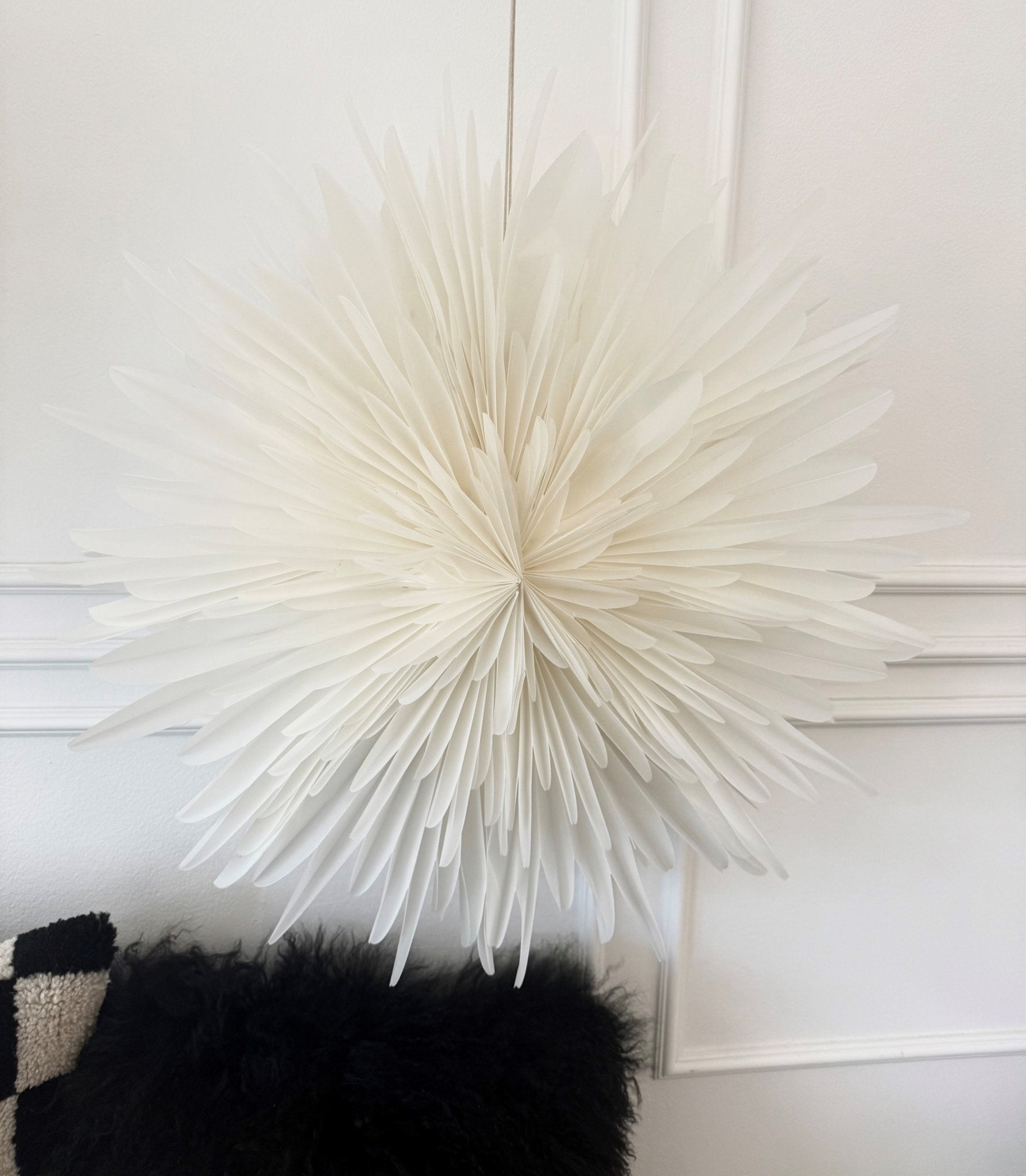 Only Natural Papierstern SNOWFLAKE M weiß |Ø 60cm - Sir Henrys