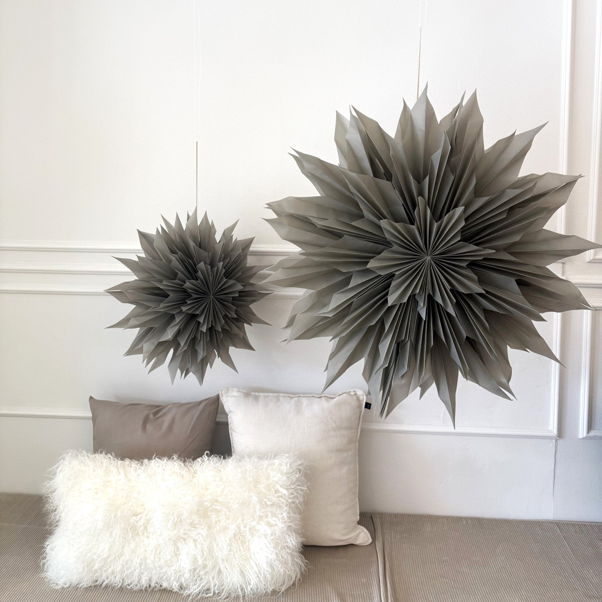 Only Natural Papierstern STAR S grau | Ø40cm - Sir Henrys