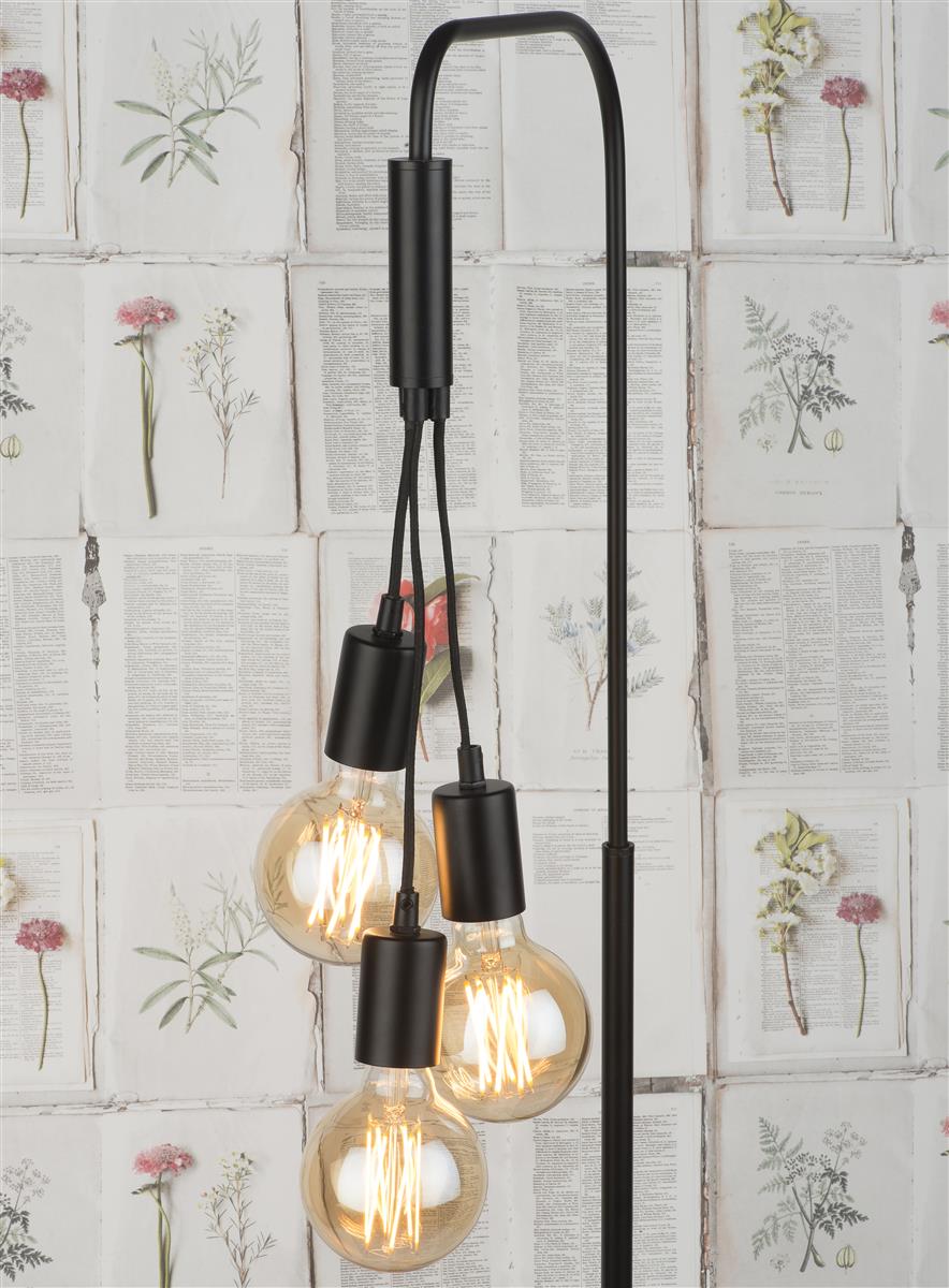 It's about RoMi Stehlampe OSLO schwarz | 48x32x190cm