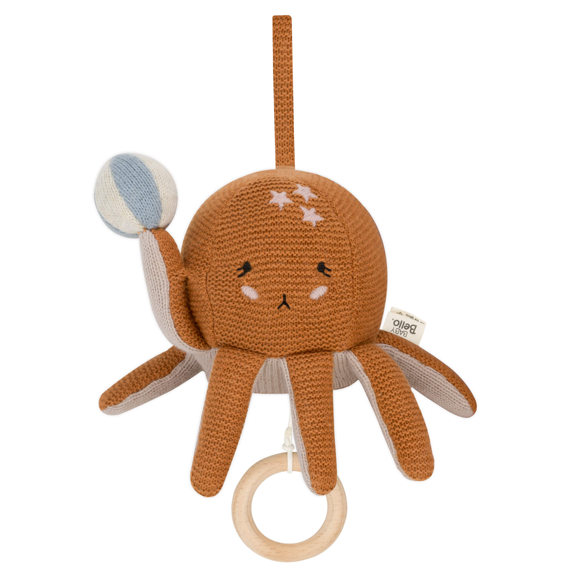 Baby Bello Spieluhr OZZY THE OCTOPUS braun | 9x22x22cm