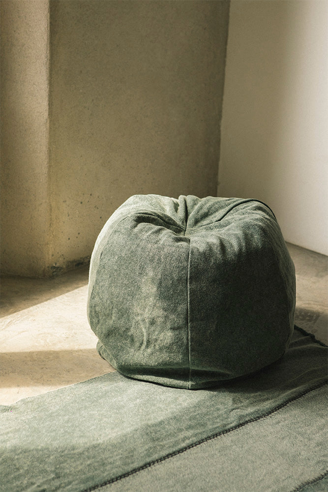 Lorena Canals Stonewashed Pouf Duck Grren | 60x50cm