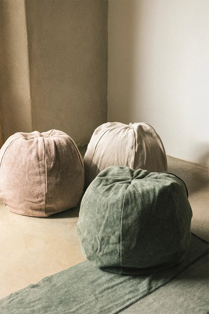 Lorena Canals Stonewashed Pouf Grey | 60x50cm