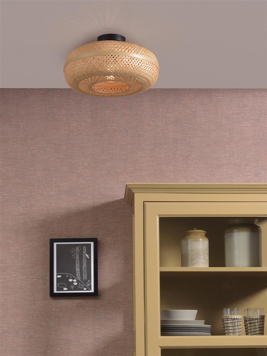 Good&Mojo Deckenlampe PALAWAN braun | 40x40x17cm