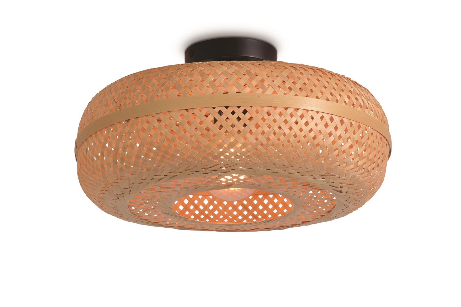 Good&Mojo Deckenlampe PALAWAN braun | 40x40x17cm