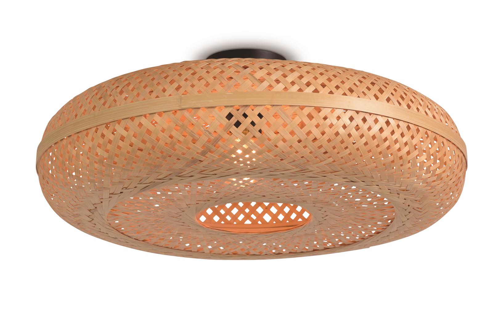 Good&Mojo Deckenlampe PALAWAN braun | 60x60x17cm