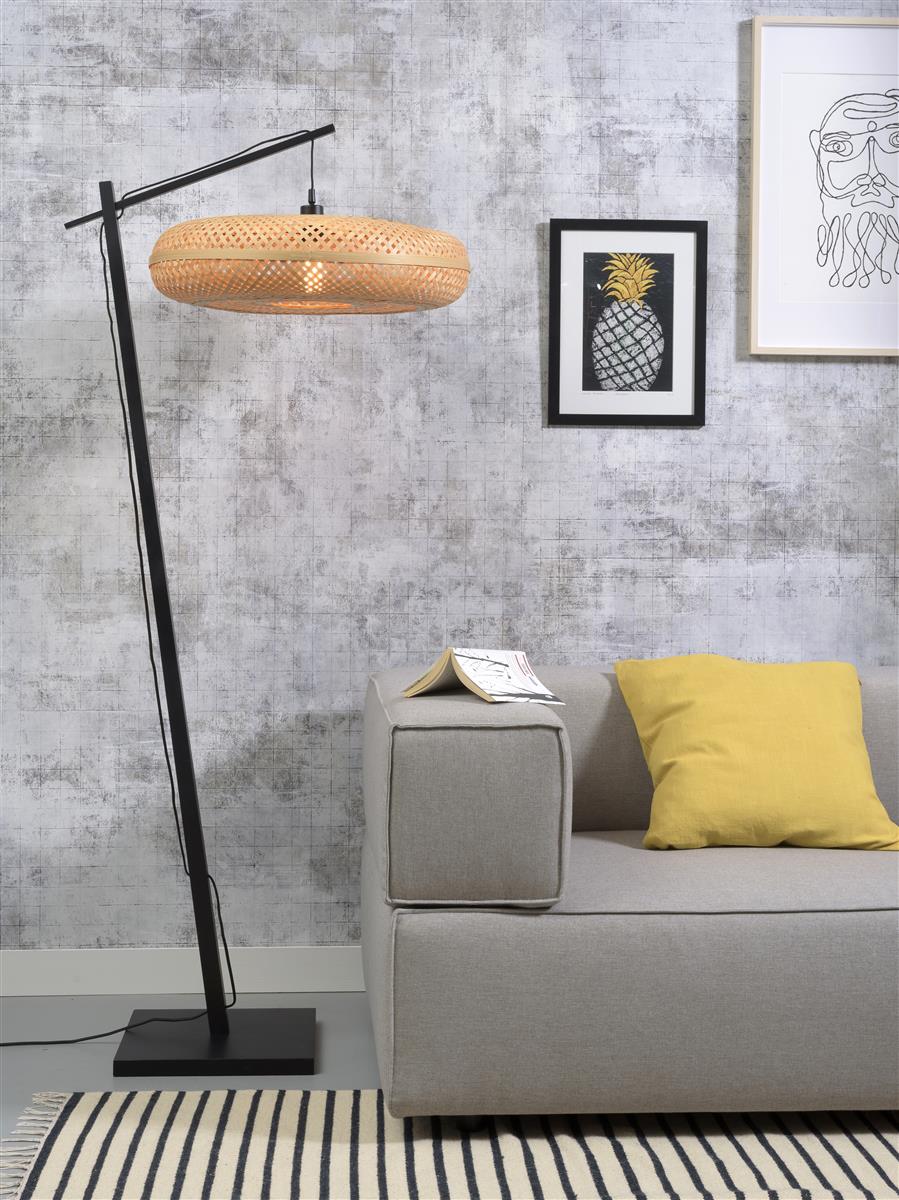 Good&Mojo Stehlampe PALAWAN braun | 77x77x176cm