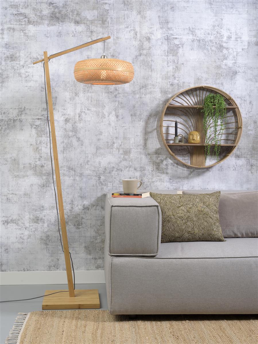 Good&Mojo Stehlampe PALAWAN braun | 68x40x176cm