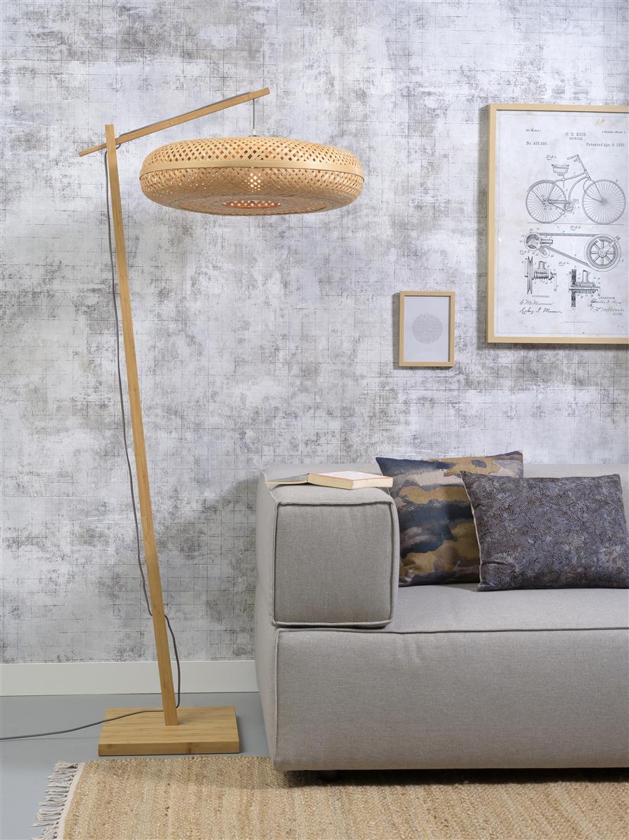 Good&Mojo Stehlampe PALAWAN braun | 77x77x176cm