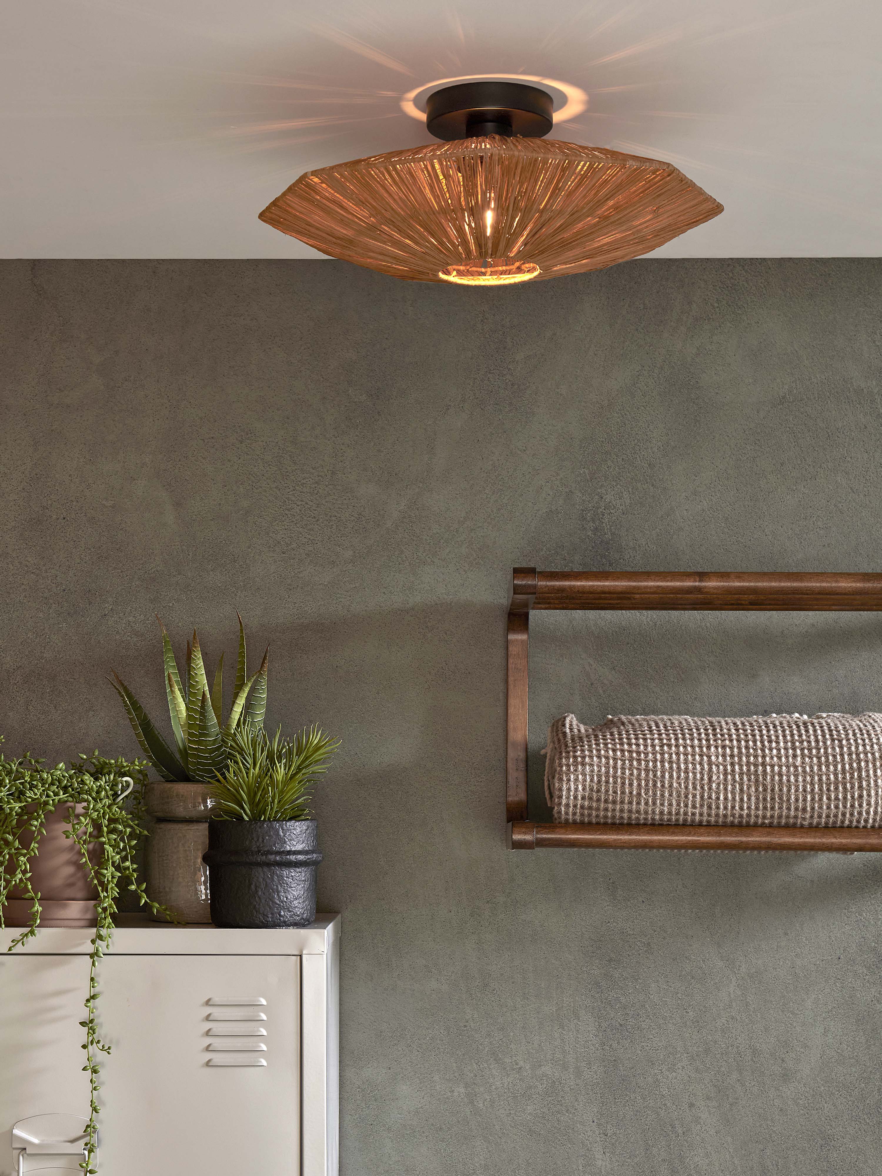 Good&Mojo Deckenlampe PANAMA braun | 45x45x5cm