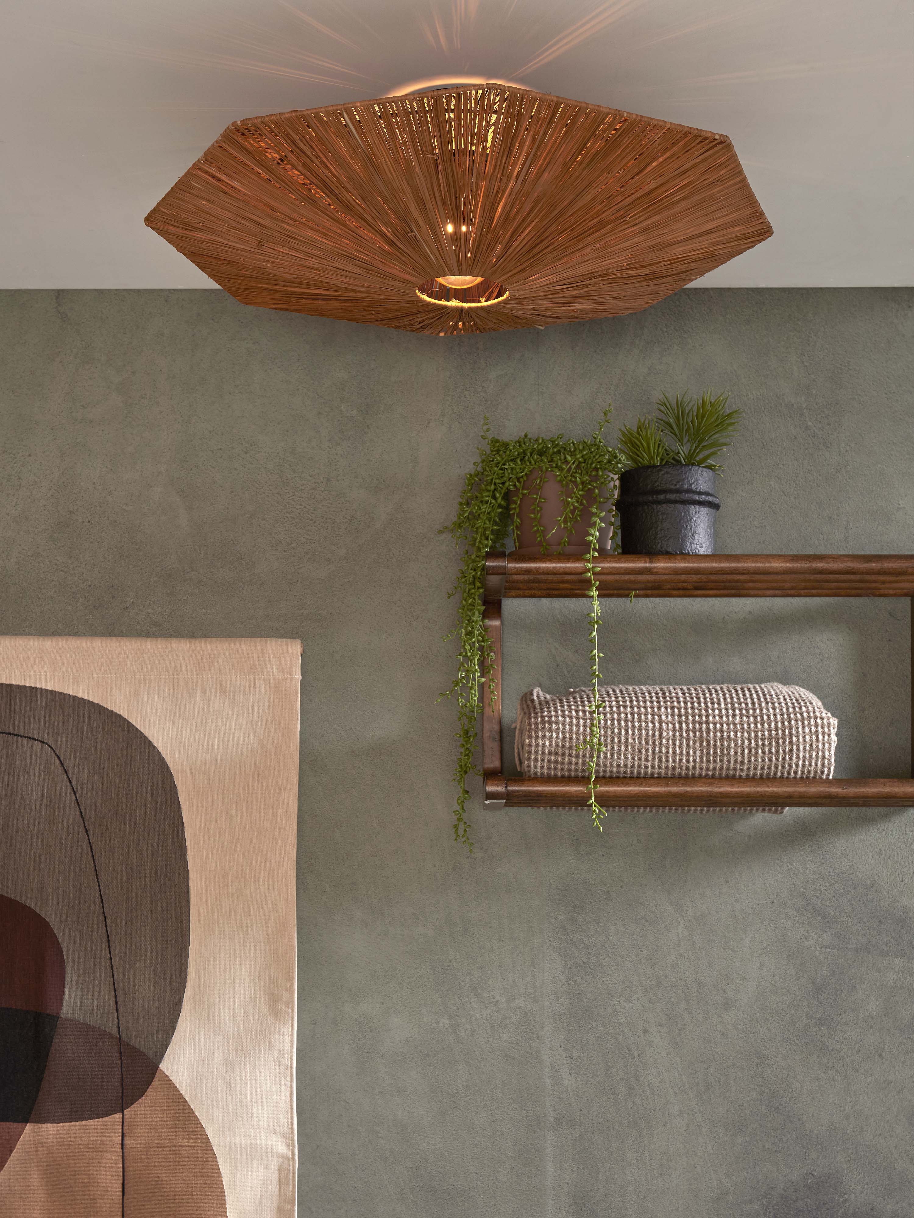 Good&Mojo Deckenlampe PANAMA braun | 65x65x7cm