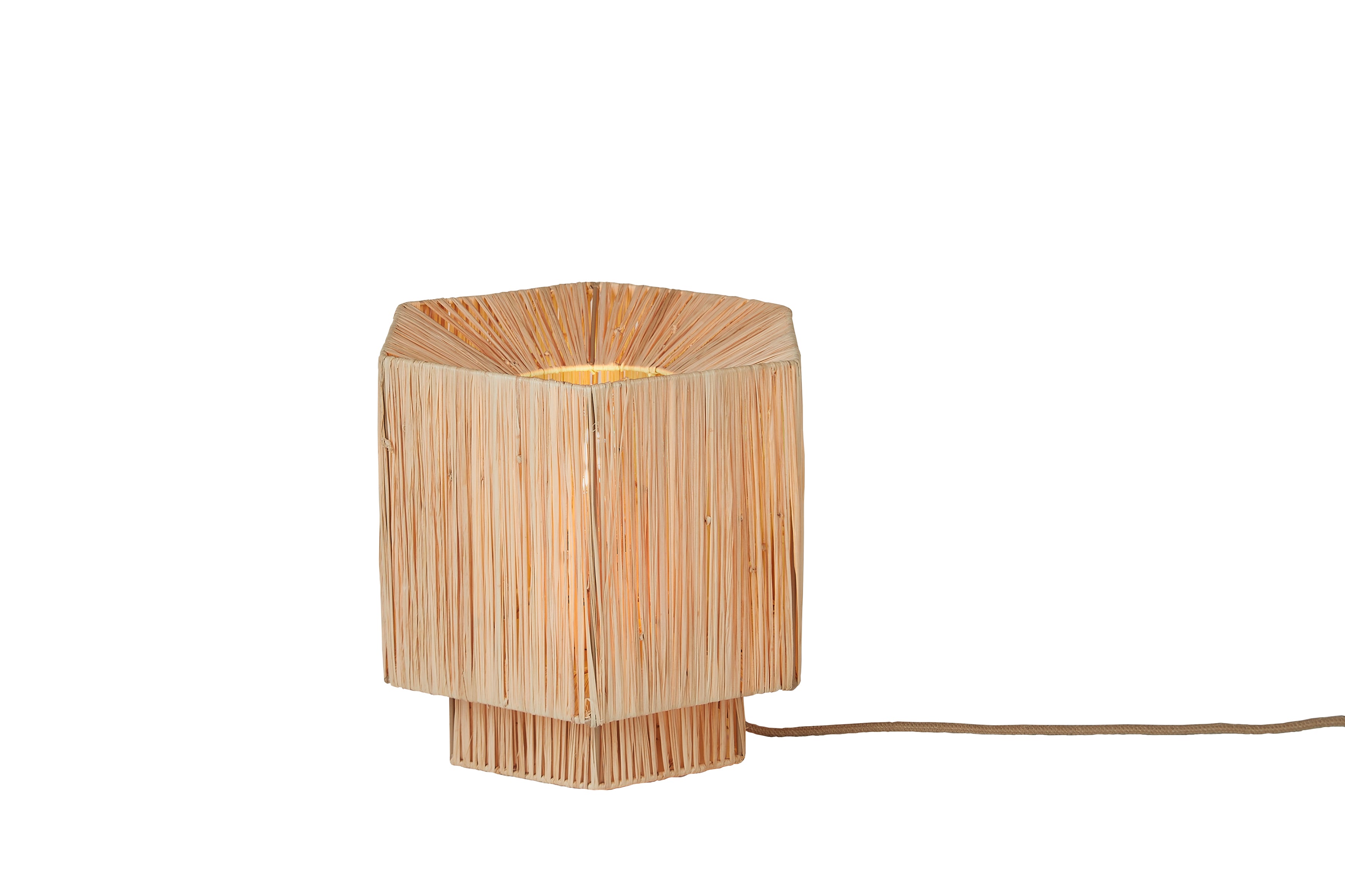 Good&Mojo Tischlampe PANAMA natur | 26x28x26cm