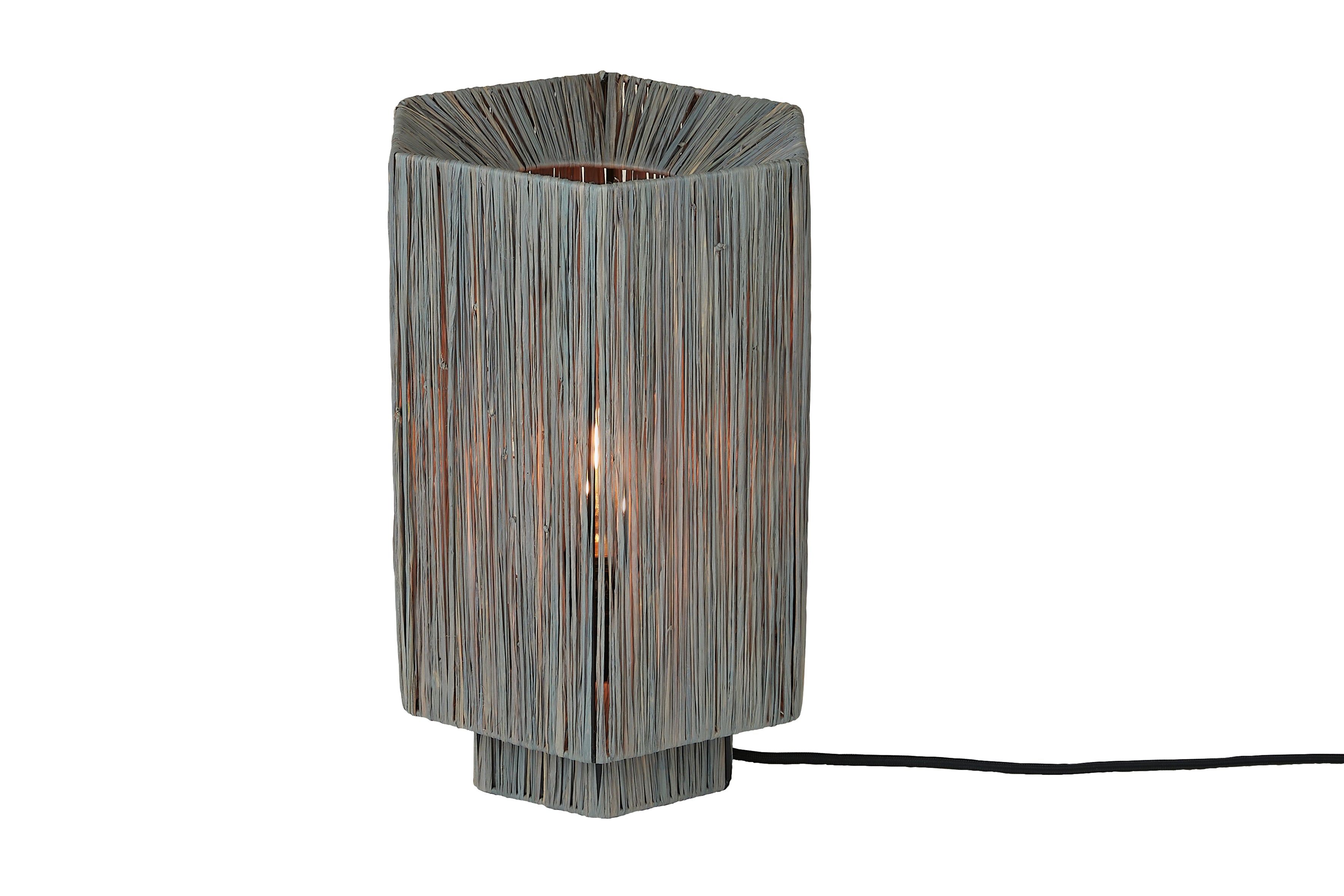 Good&Mojo Tischlampe PANAMA grau | 36x24x36cm
