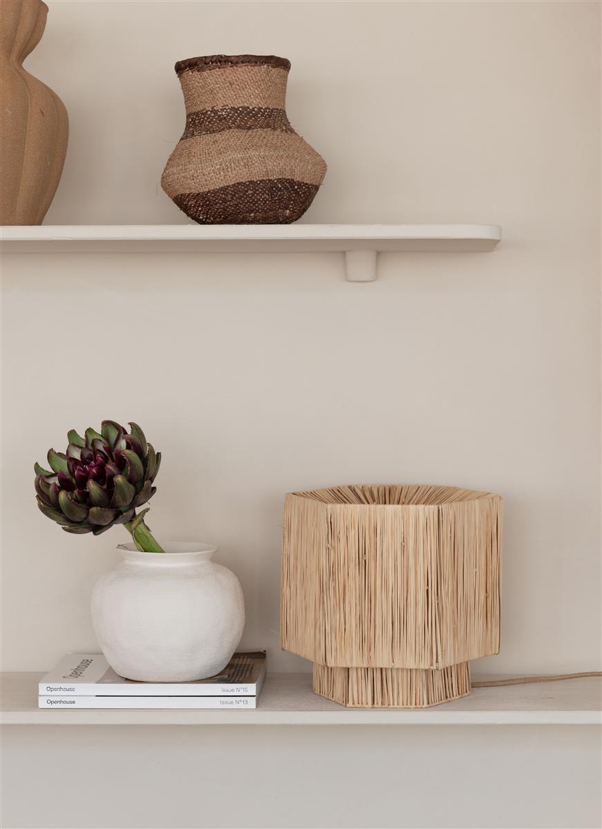Good&Mojo Tischlampe PANAMA natur | 26x28x26cm