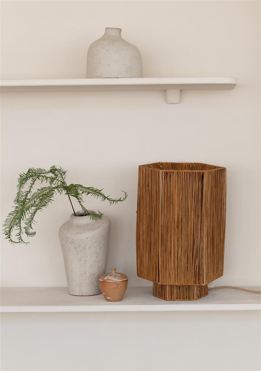 Good&Mojo Tischlampe PANAMA braun | 36x24x36cm