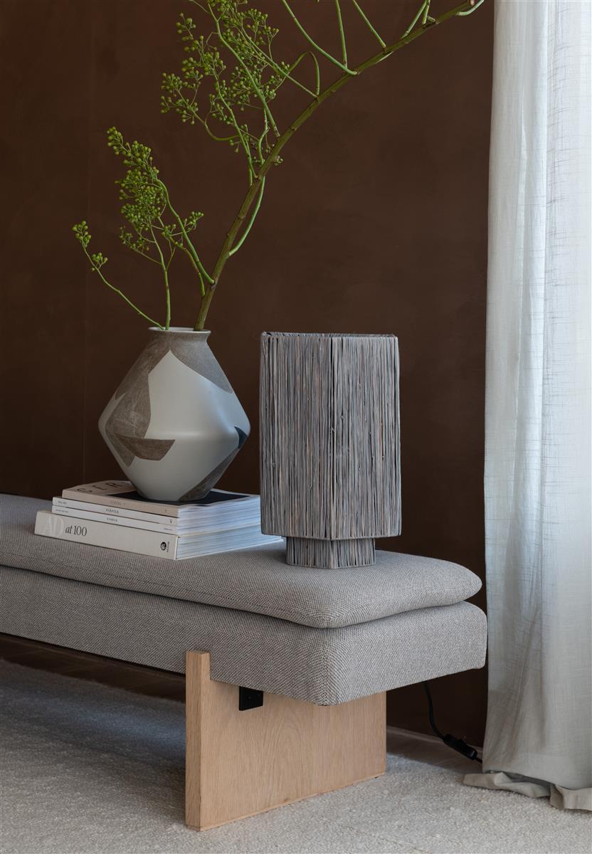 Good&Mojo Tischlampe PANAMA grau | 36x24x36cm