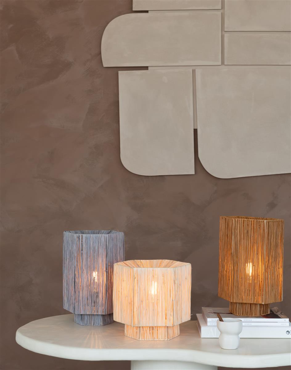 Good&Mojo Tischlampe PANAMA braun | 36x24x36cm