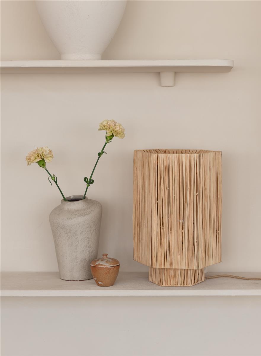 Good&Mojo Tischlampe PANAMA natur | 36x24x36cm