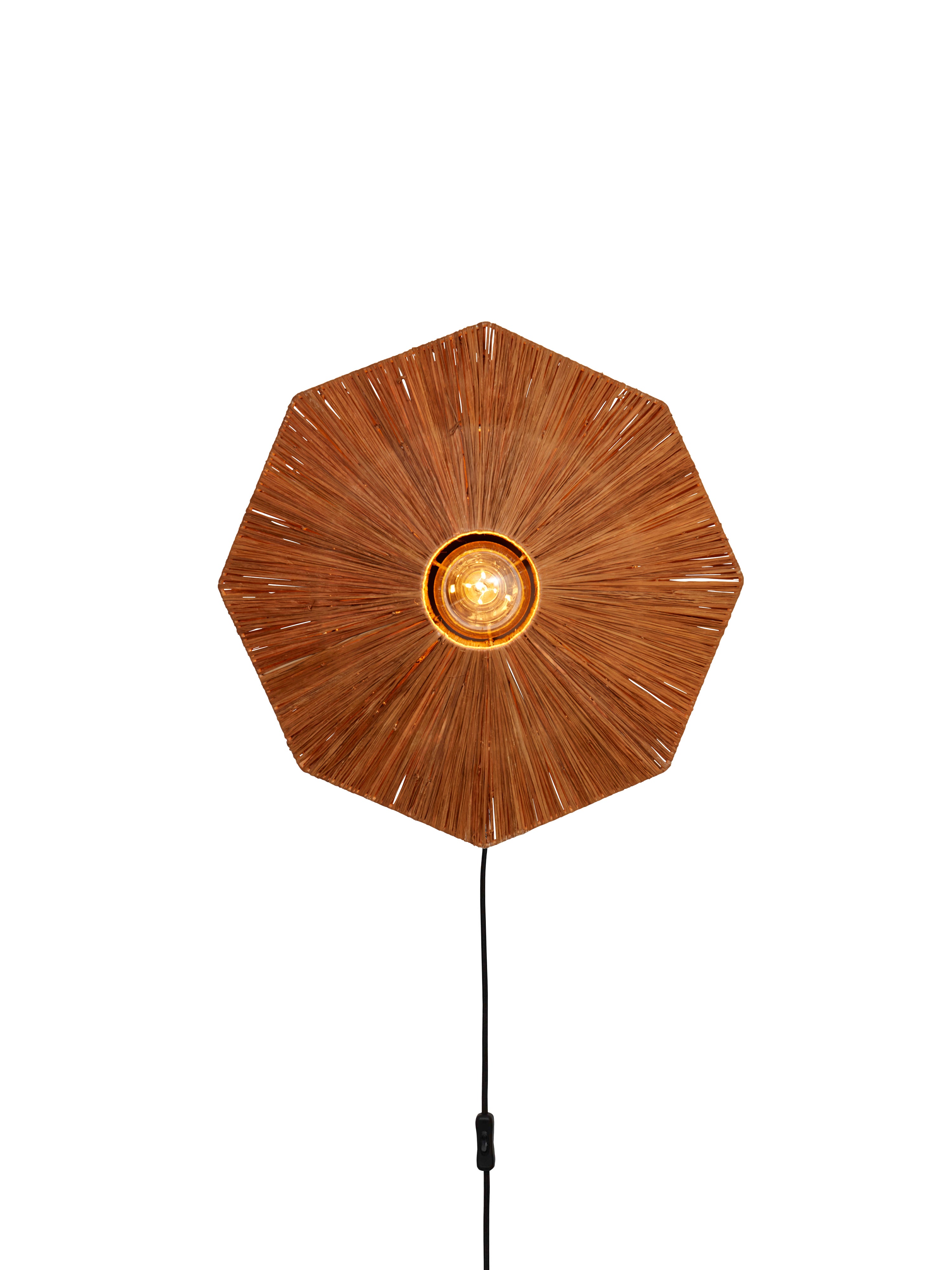 Good&Mojo Wandleuchte PANAMA braun | 45x7x45cm