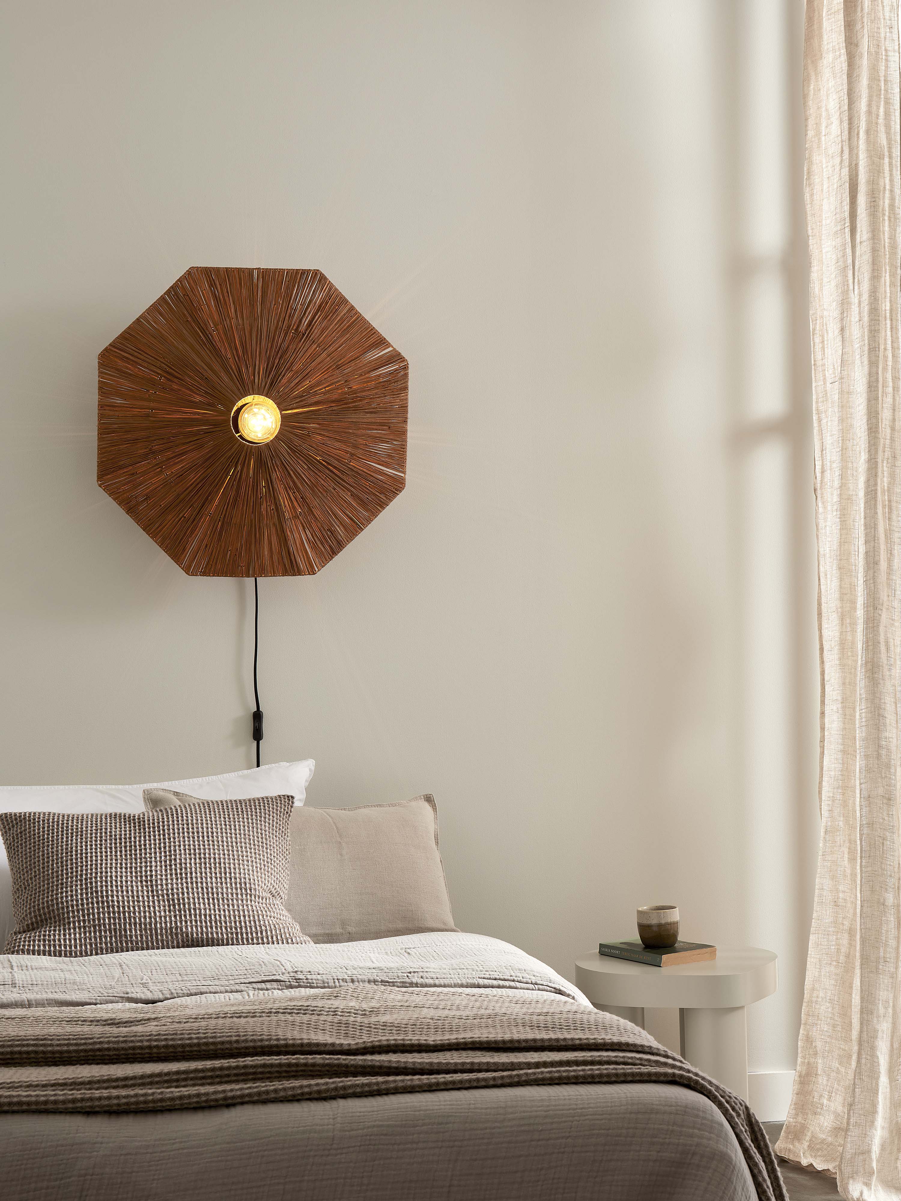 Good&Mojo Wandleuchte PANAMA braun | 65x7x65cm