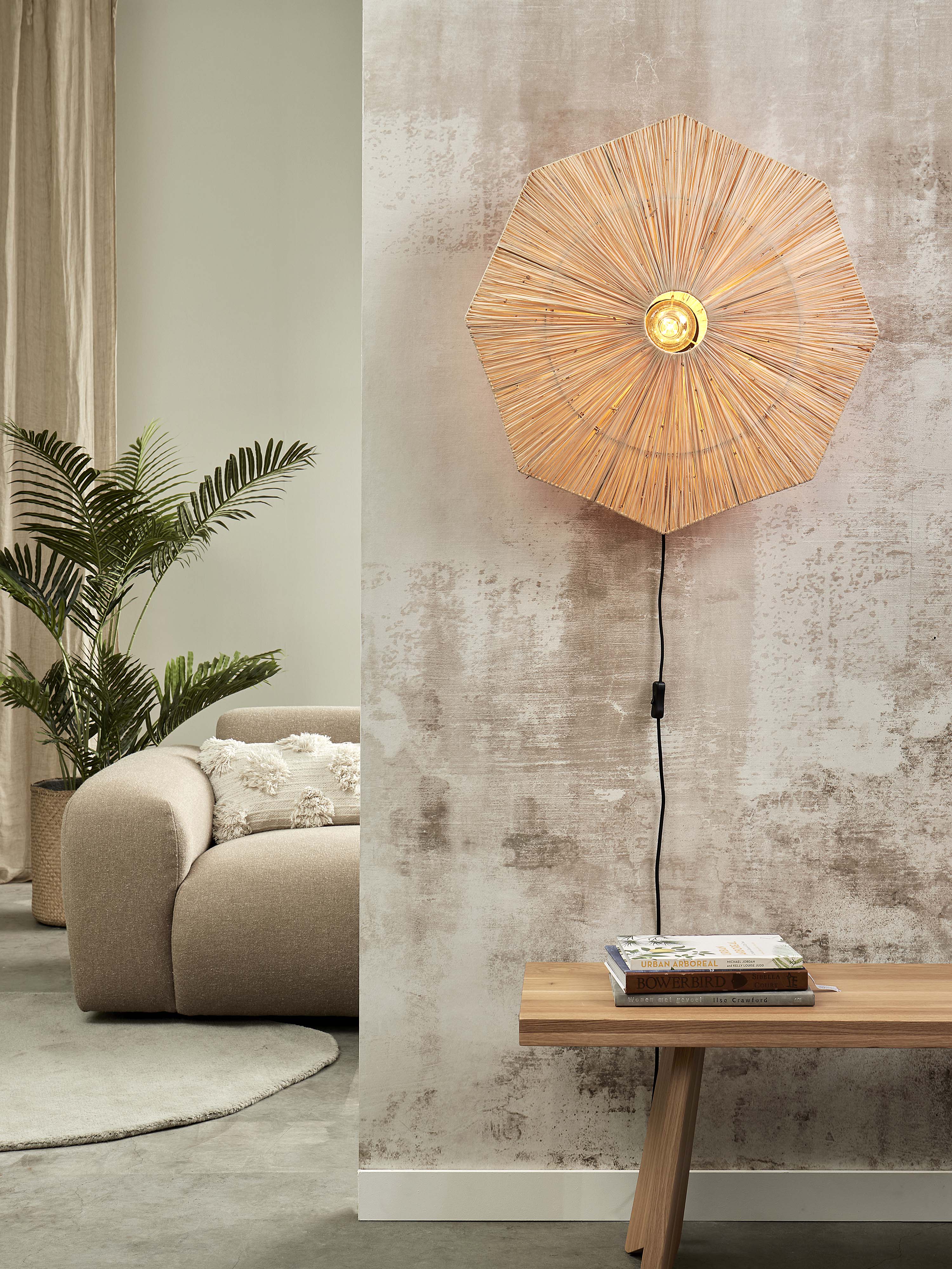 Good&Mojo Wandleuchte PANAMA gelb | 65x7x65cm