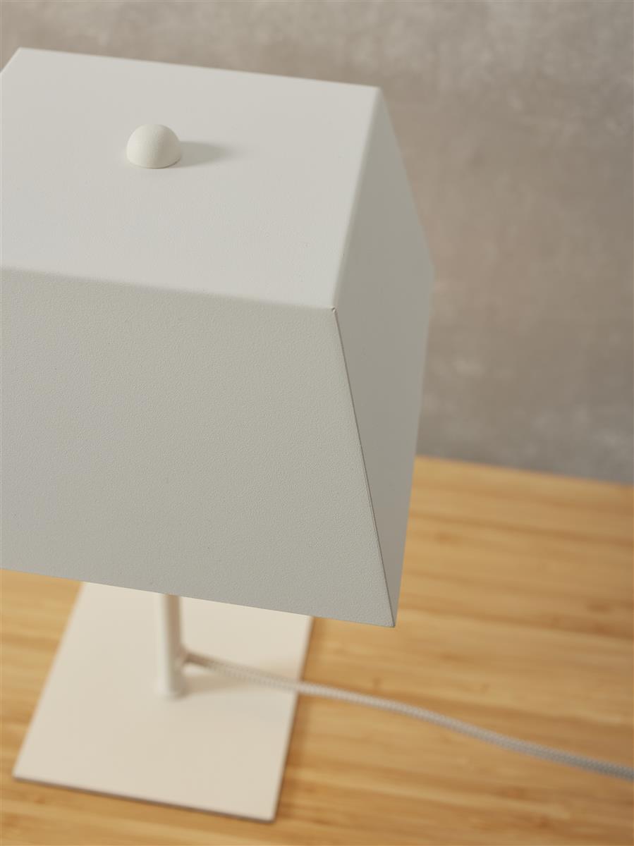 It's about RoMi Tischlampe PERTH weiß | 20x20x31cm