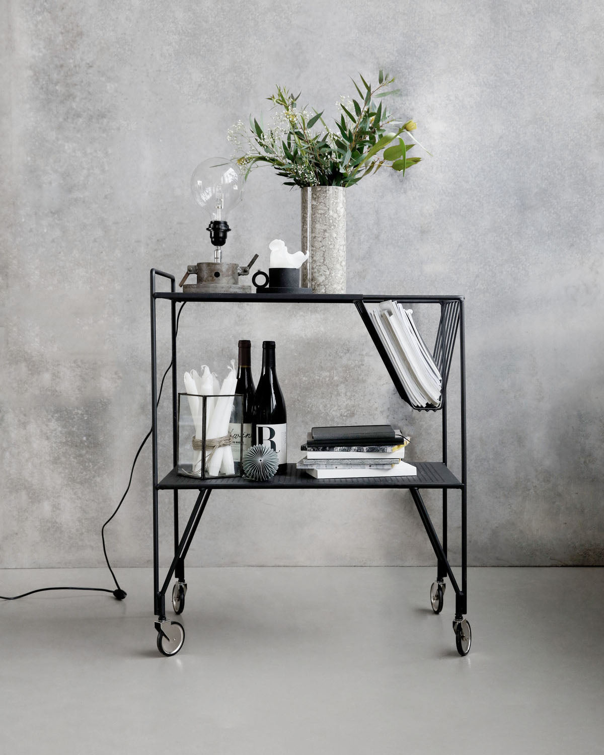 House Doctor Trolley USE schwarz | 65x40x81cm