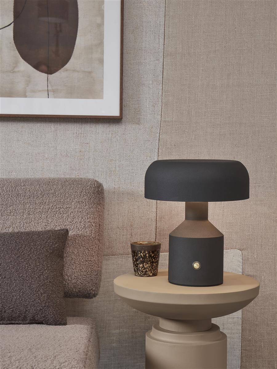 It's about RoMi Tischlampe PORTO schwarz | 25x25x30cm
