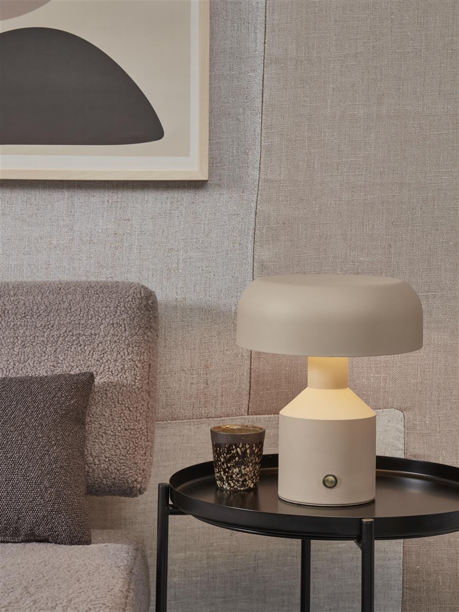 It's about RoMi Tischlampe PORTO grau | 25x25x30cm