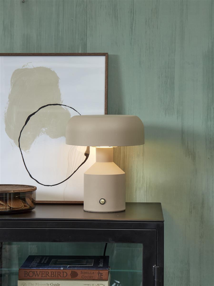 It's about RoMi Tischlampe PORTO grau | 25x25x30cm