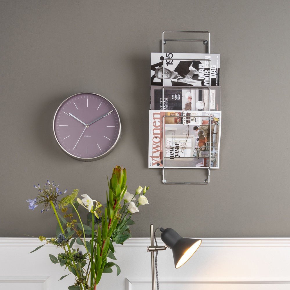 Present Time Magazinregal WIRE chrom | 19x60 cm - Sir Henrys