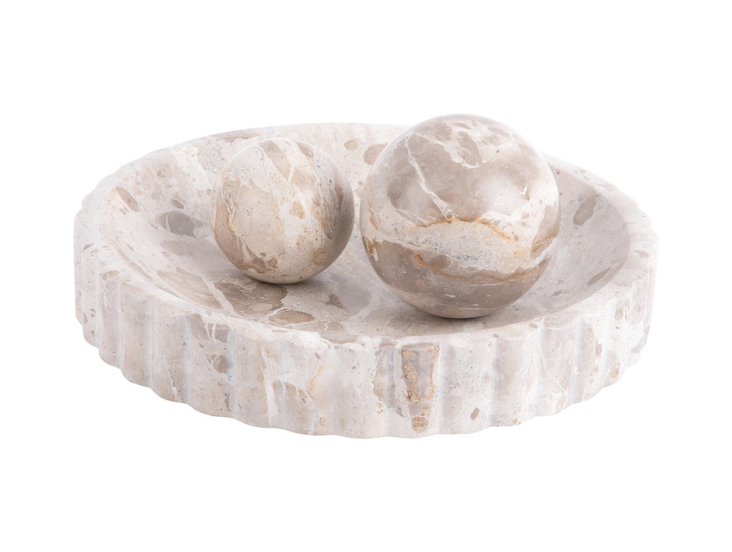 Present Time Schale FRUIT Marmor braun | Ø 30x5 cm - Sir Henrys