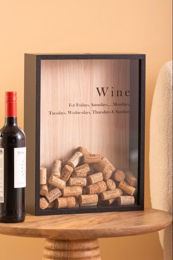 Present Time Wein-Box MOMENTUM schwarz | 8x30x40 cm