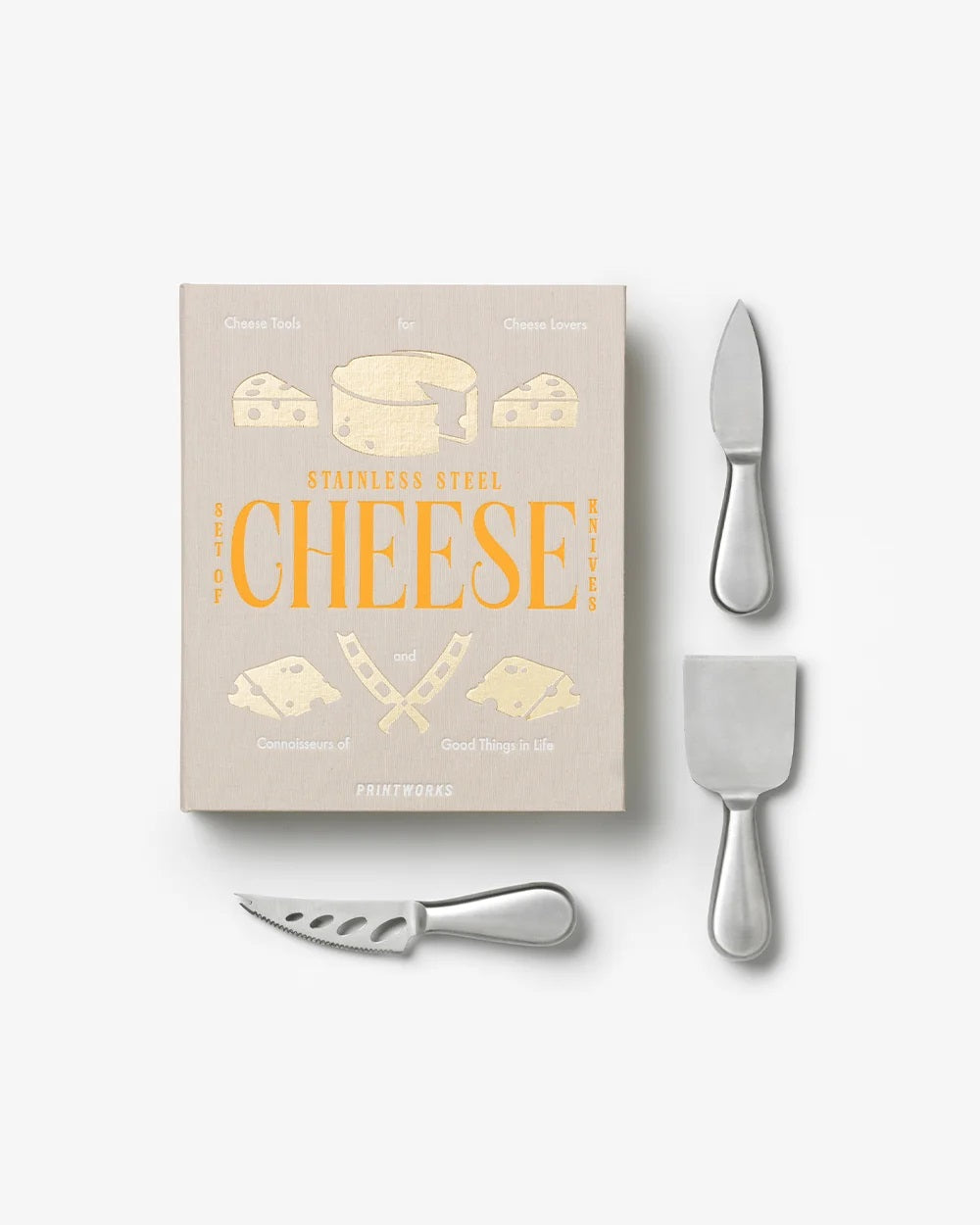 PRINTWORKS Küchenuntensilien THE ESSENTIALS - CHEESE TOOLS beige | 22x18,8x4cm