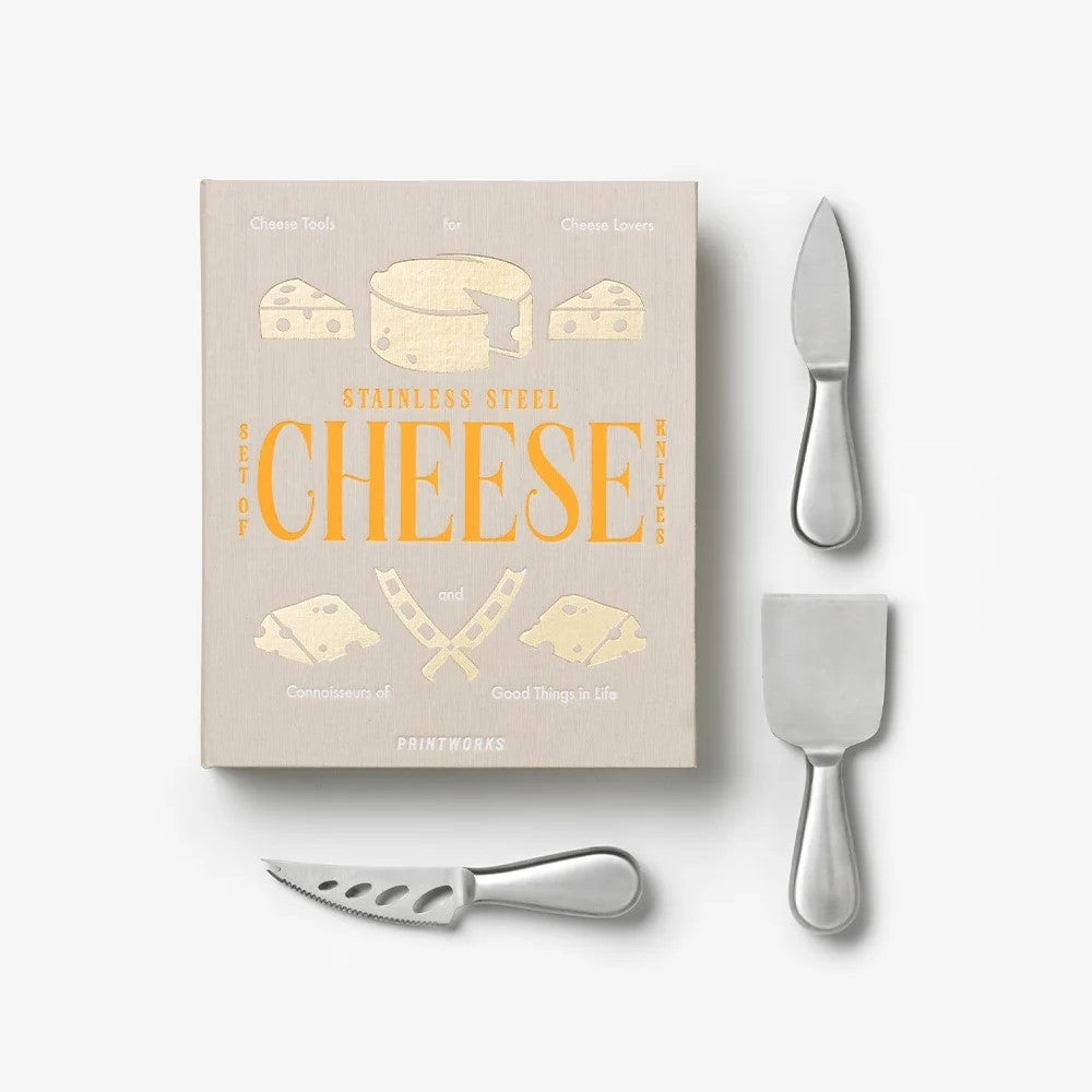 PRINTWORKS Küchenuntensilien THE ESSENTIALS - CHEESE TOOLS beige | 22x18,8x4cm
