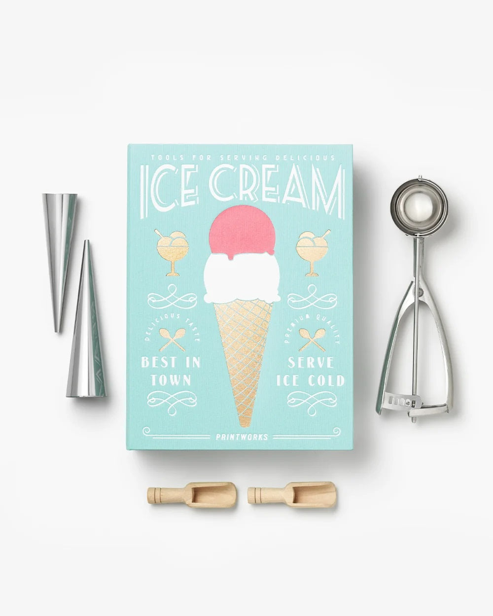 PRINTWORKS Küchenutensilien THE ESSENTIALS - ICE CREAM TOOLS mint | 25,6x19x3,5cm