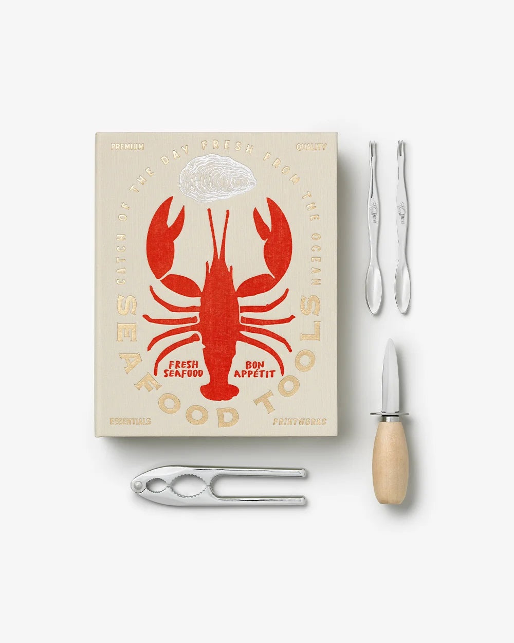 PRINTWORKS Küchenutensilien THE ESSENTIALS - SEAFOOD TOOLS | 25x20x5cm
