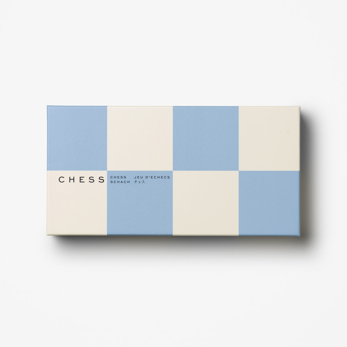 PRINTWORKS Brettspiel PLAY - CHESS hellblau | 35x18x4,2cm